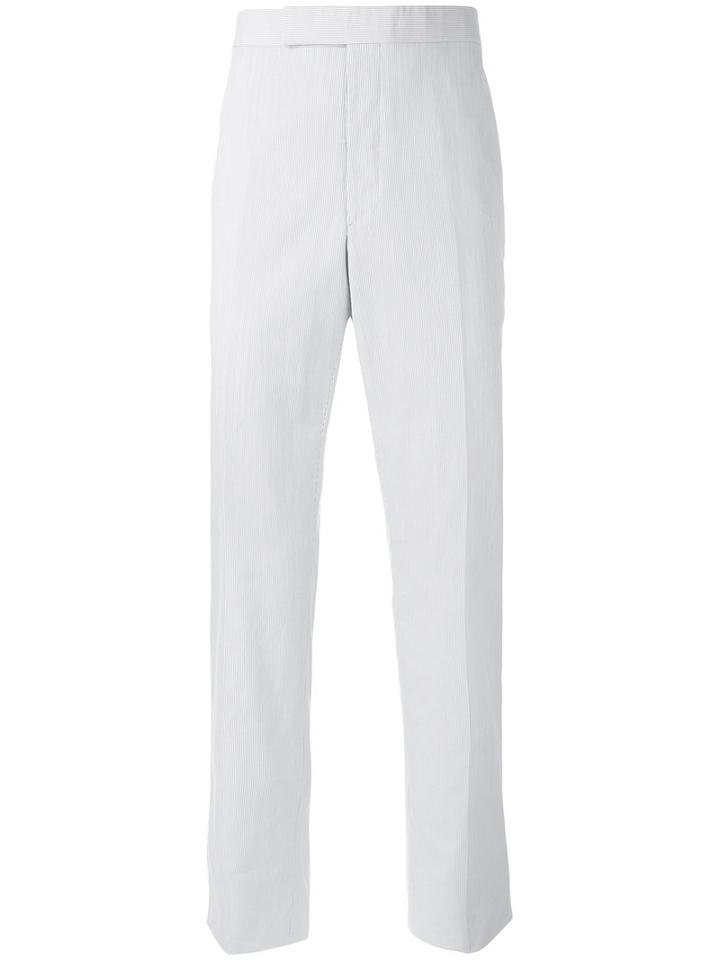 Thom Browne - Rear Strap Trousers - Men - Cotton - 4, Grey, Cotton