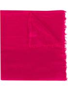 Faliero Sarti Frayed Hem Scarf - Pink & Purple