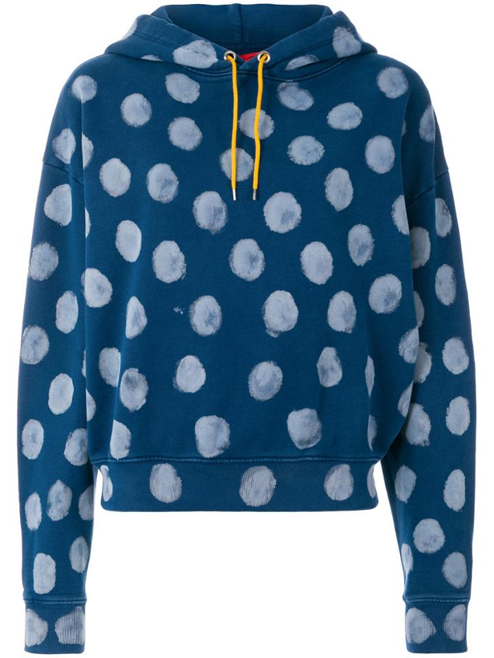 Eckhaus Latta Polka Dot Print Hoodie - Blue