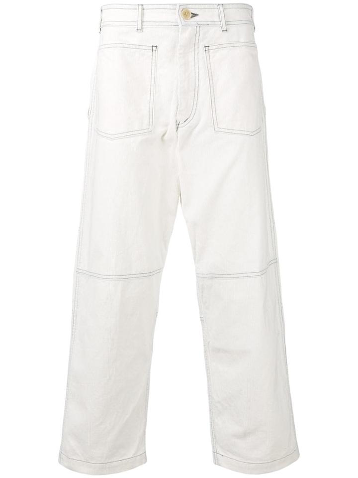 Comme Des Garçons Shirt Corduroy Trousers - White