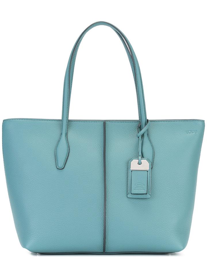 Tod's Joy Medium Tote, Women's, Blue, Leather
