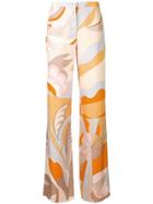 Emilio Pucci Printed Wide-leg Trousers - Pink