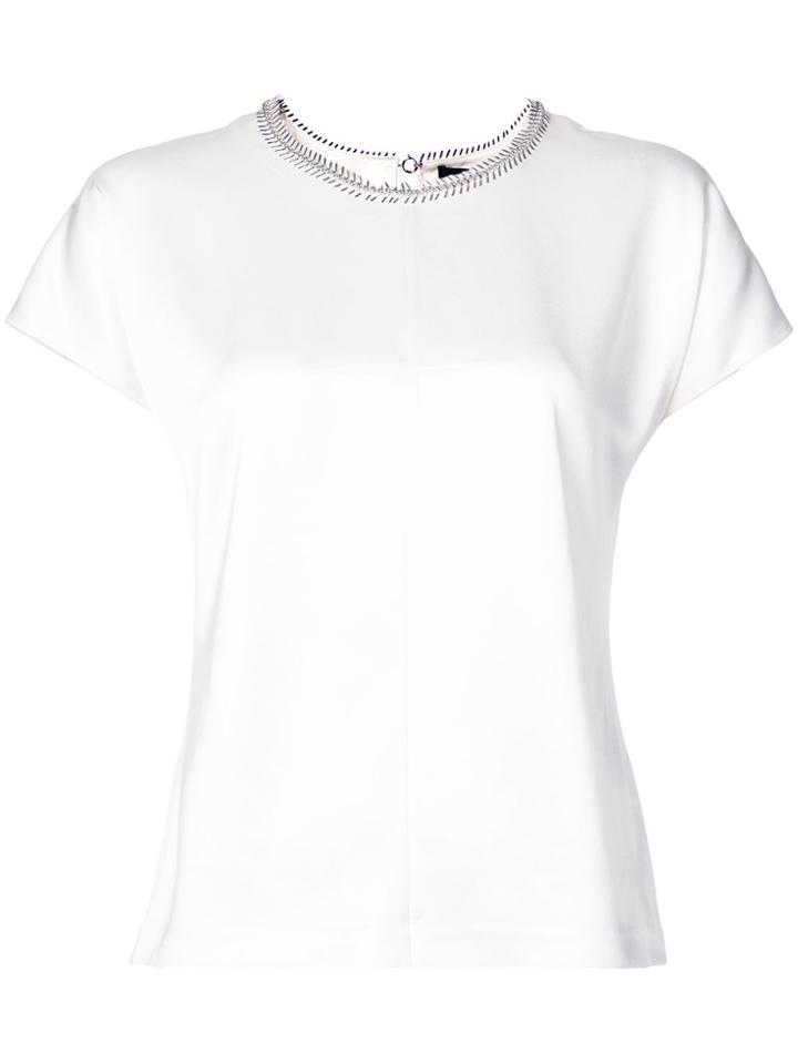 Alexander Wang Embellished Collar Top - White