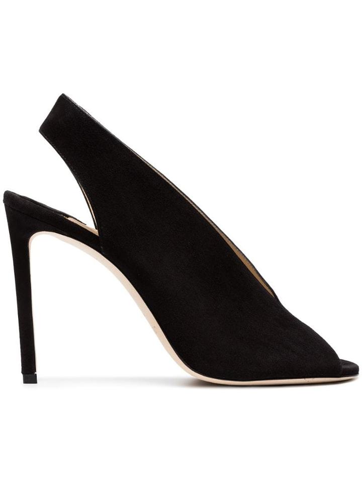 Jimmy Choo Black Shar 100 Suede Sandals