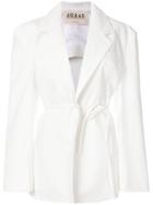 A.w.a.k.e. Cutout Belted Blazer - White