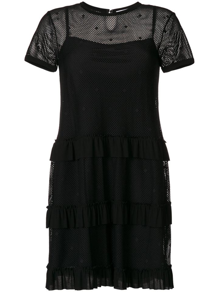 Red Valentino Mesh Layer Dress - Black