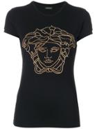 Versace Crystal-embellished Medusa T-shirt - Black