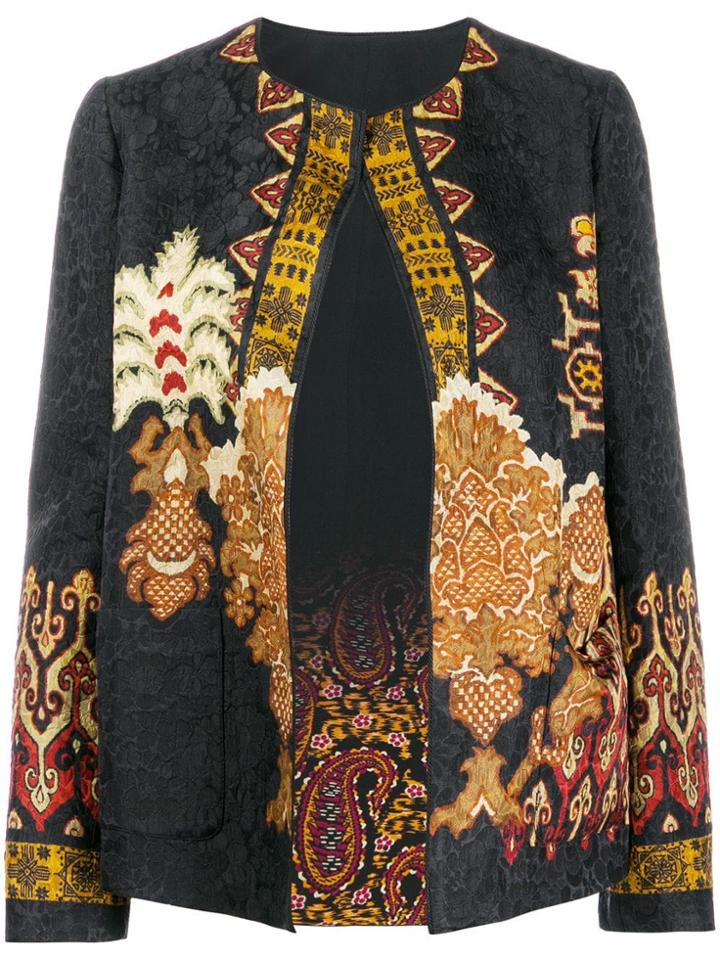 Etro Mixed Print Jacket - Black