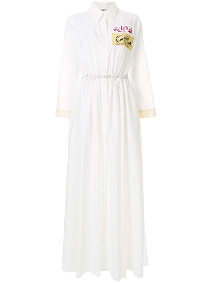 Emilio Pucci Patch-appliqué Maxi Shirt Dress - White