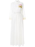 Emilio Pucci Patch-appliqué Maxi Shirt Dress - White