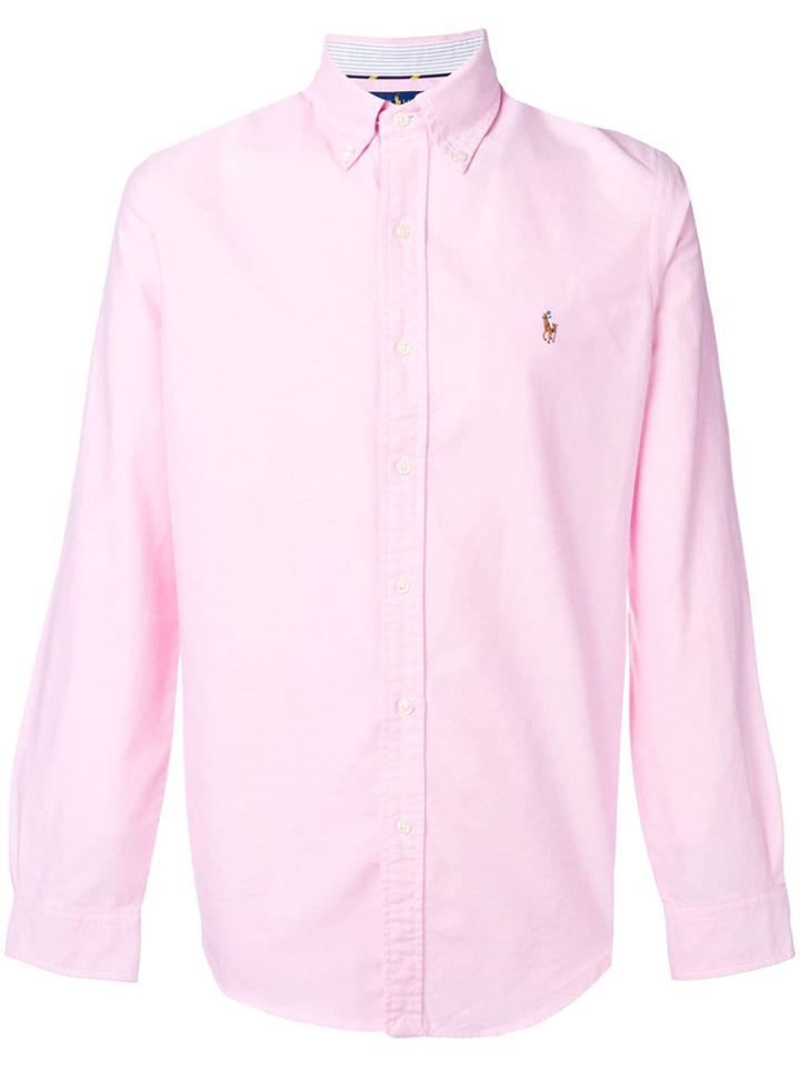 Ralph Lauren Button-down Logo Shirt - Pink & Purple