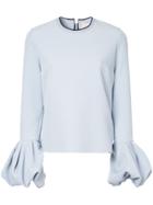 Roksanda Puffball Sleeve Top - Blue