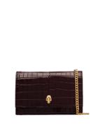 Alexander Mcqueen Burgundy Mini Skull Cross Body Bag - Red