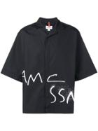 Oamc Shirt With Printed Logo - Black