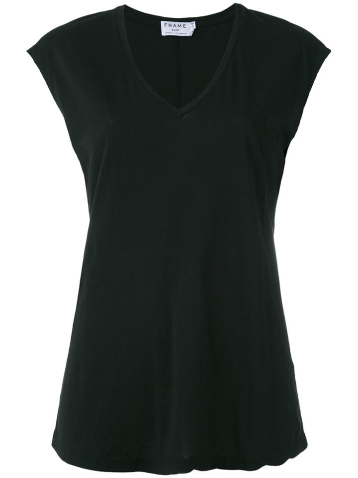 Frame Denim V-neck T-shirt - Black