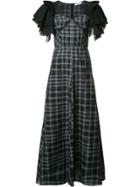 Tome Long Ruffle Sleeve Dress - Black