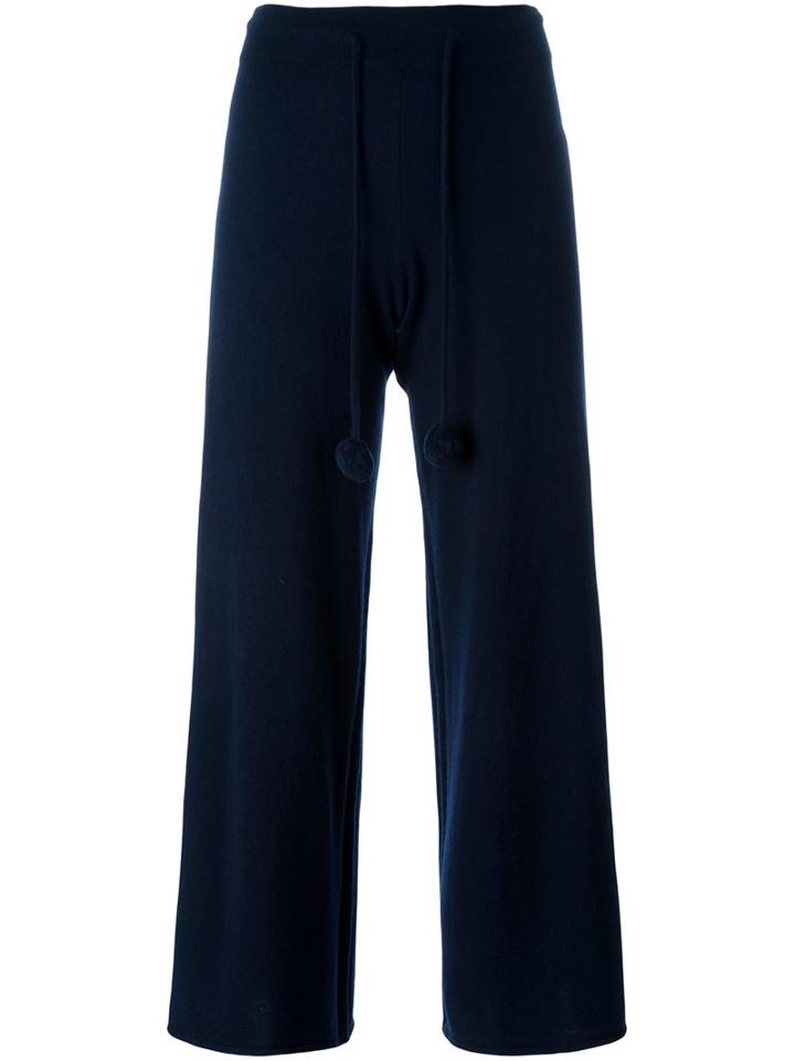 Victoria Beckham Pompom Detail Cropped Trousers