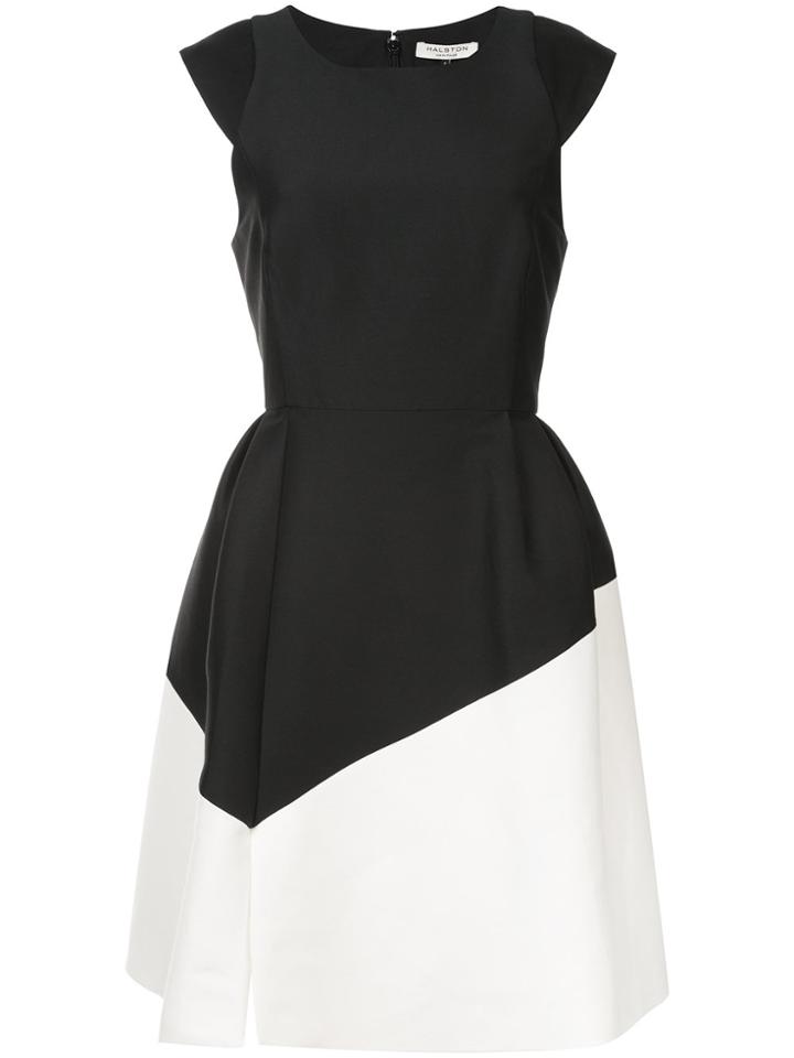 Halston Heritage Contrast Panel Dress - Black