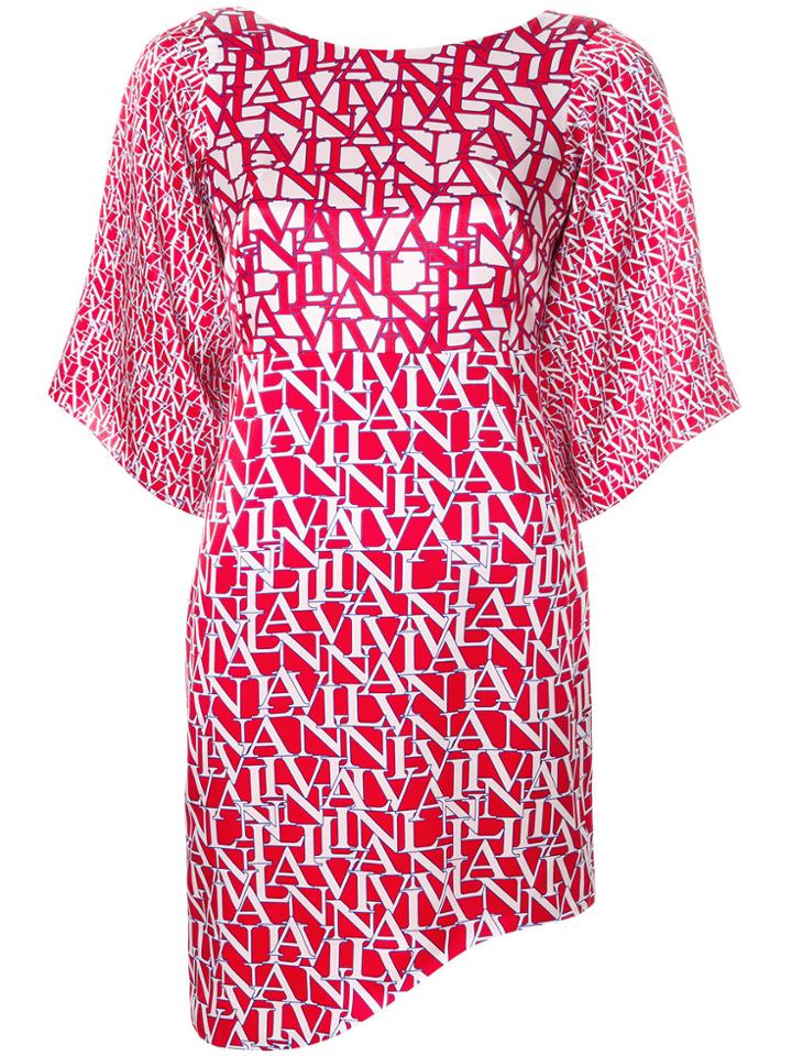 Lanvin Logo Print Dress - Red