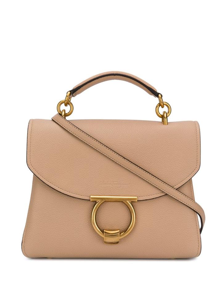 Salvatore Ferragamo Top Handle Tote Bag - Neutrals