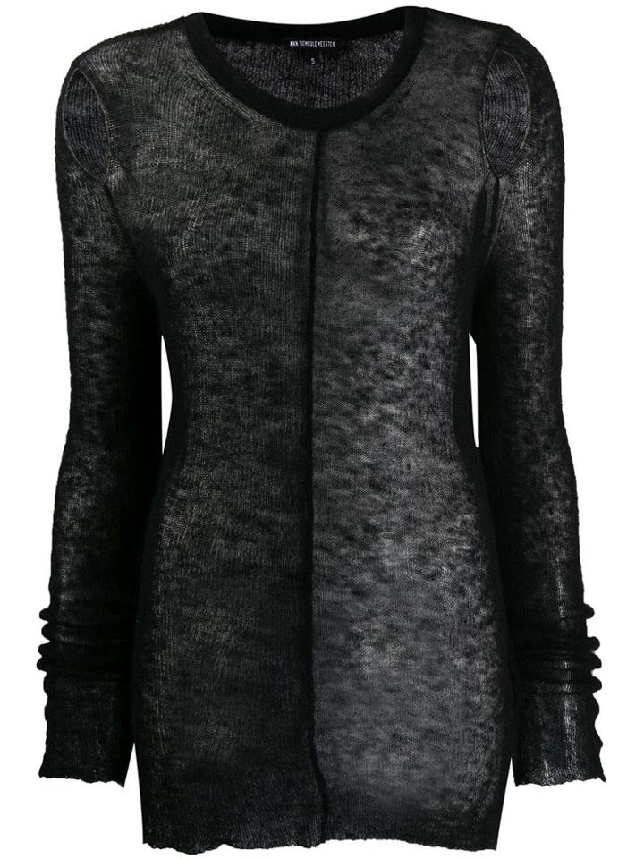 Ann Demeulemeester Cut-out Jumper - Black