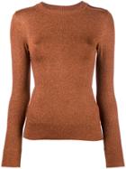 Joostricot Copper Knitted Lurex Sweater - Brown