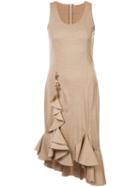 Givenchy Sleeveless Ruffle Dress - Neutrals