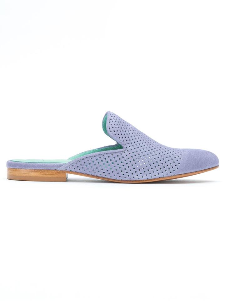 Blue Bird Shoes Suede Mules - Purple