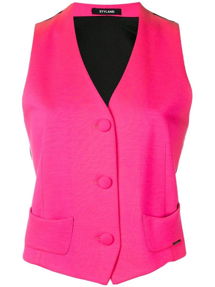 Styland Two Tone Waistcoat - Pink