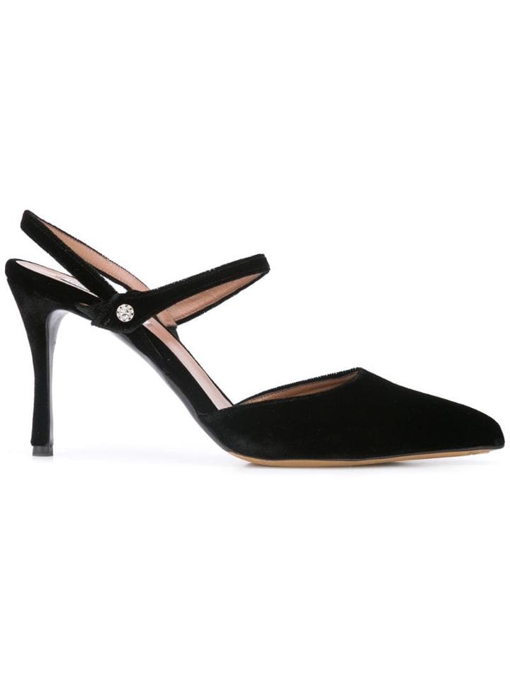 Tabitha Simmons Ankle Straps Pumps - Black
