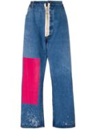 Off-white 'fuchsia Patch Vintage Boyfriend' Jeans, Women's, Size: 28, Blue, Cotton