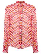 Reinaldo Lourenço Printed Shirt, Women's, Size: 40, Red, Silk