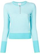 Barrie Waffle-knit Fitted Sweater - Blue