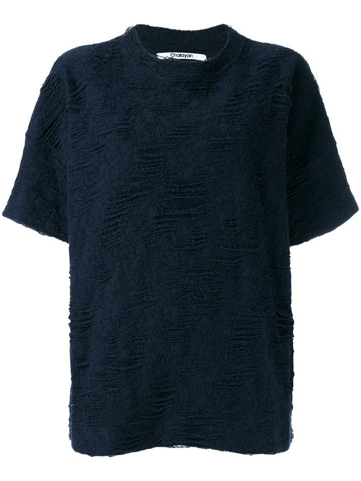 Chalayan - Simple Knitted Top - Women - Cotton/polyester - M, Women's, Blue, Cotton/polyester