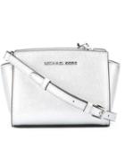 Michael Michael Kors Mini 'selma' Crossbody Bag, Women's, Grey, Calf Leather