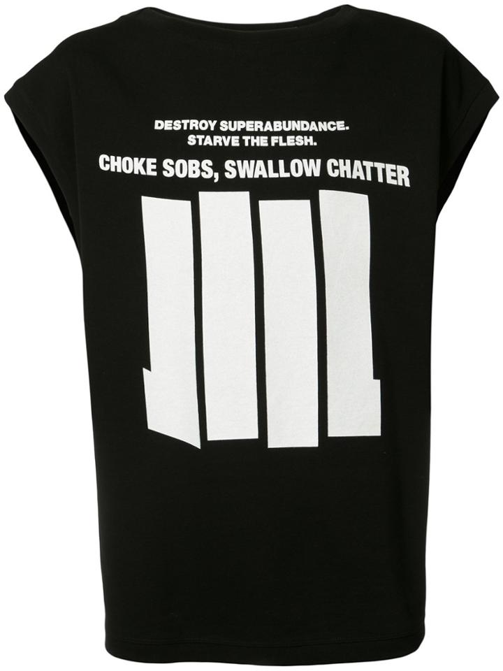 Nil0s Sleeveless Graphic T-shirt - Black