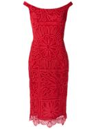 Martha Medeiros Lace Midi Dress - Red