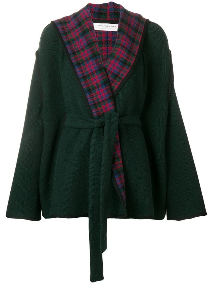 Philosophy Di Lorenzo Serafini Robe Check Jacket - Red