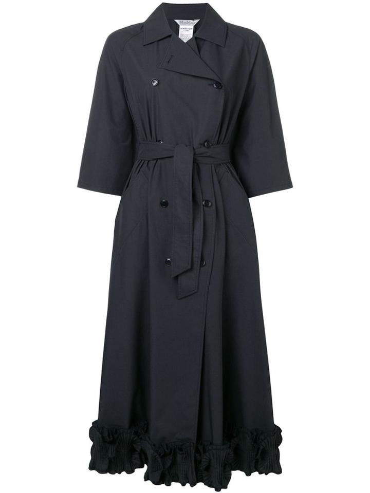 Max Mara Belted Trench Dress - Blue