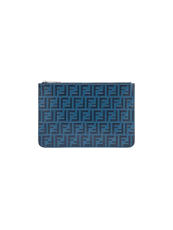 Fendi Ff Logo Pouch - Blue