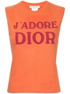 Christian Dior Vintage Christian Dior Sleeveless Shirt Tops - Orange