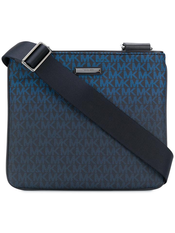 Michael Kors Collection Logo Print Crossbody Bag - Blue