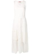 Twin-set Long Tiered Drape Dress - White