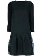 's Max Mara - Layered Dress - Women - Silk/polyester/spandex/elastane/viscose - S, Black, Silk/polyester/spandex/elastane/viscose