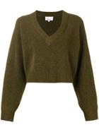 3.1 Phillip Lim Cropped Fitted Sweater - Green