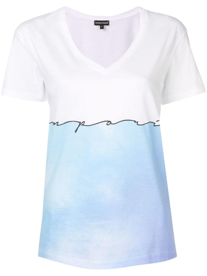 Emporio Armani Colour Block T-shirt - Blue