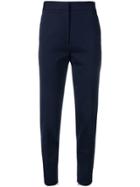 Antonelli Cropped Slim Fit Trousers - Blue