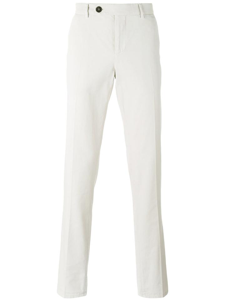 Brunello Cucinelli - Straight-fit Trousers - Men - Cotton/polyester - 52, Nude/neutrals, Cotton/polyester