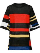 Proenza Schouler - Colour Block Panel Top - Women - Cotton/polyester/viscose - Xs, Women's, Black, Cotton/polyester/viscose