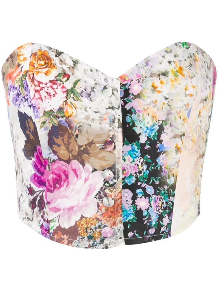 Forte Dei Marmi Couture Strapless Printed Top - Purple